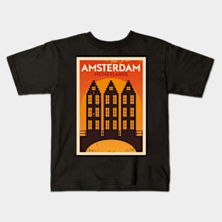 Amsterdam Poster Design Kids T-Shirt